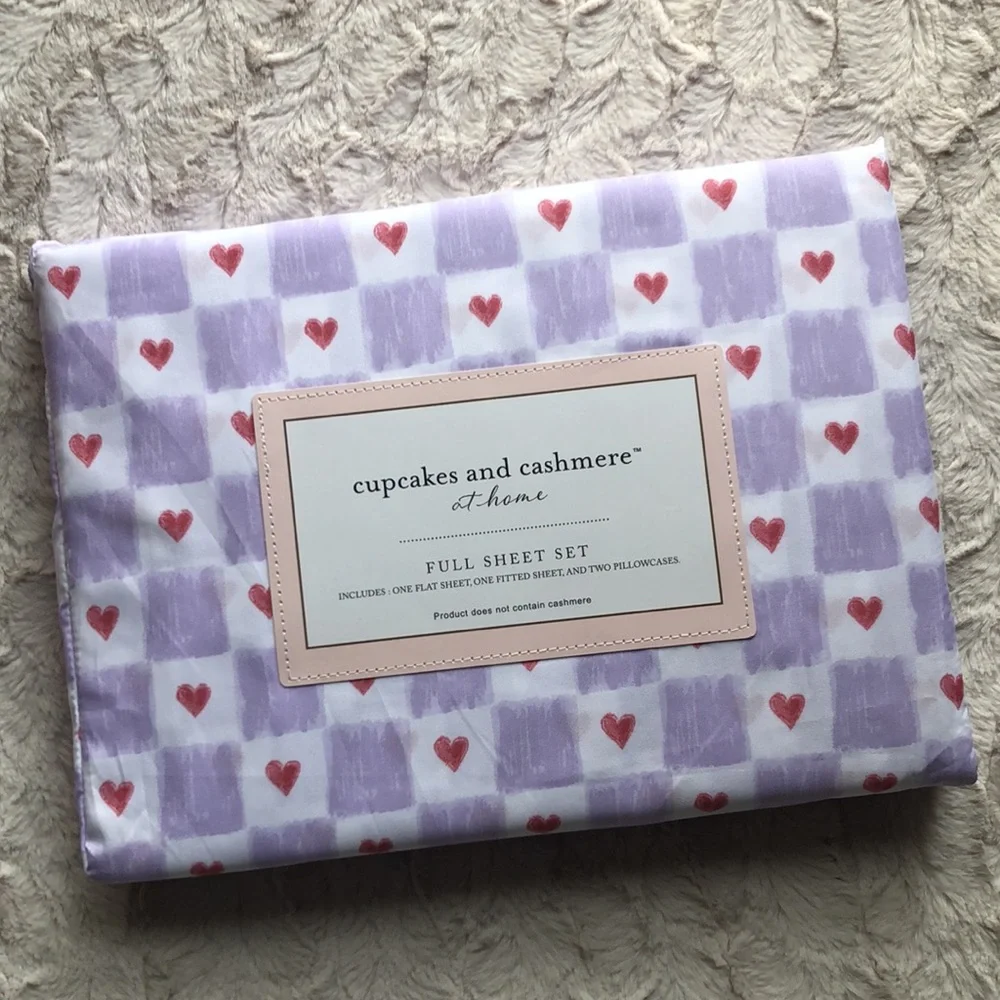 Cupcakes & Cashmere Valentines HEARTS Sheet Set - FULL